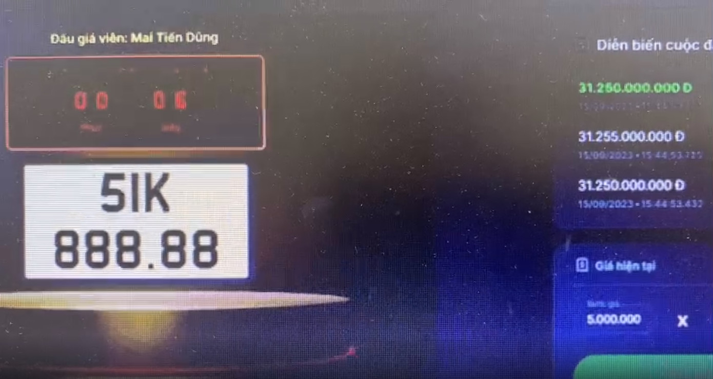 Trước đó biển số này có giá trúng đấu giá hơn 32 tỷ đồng.