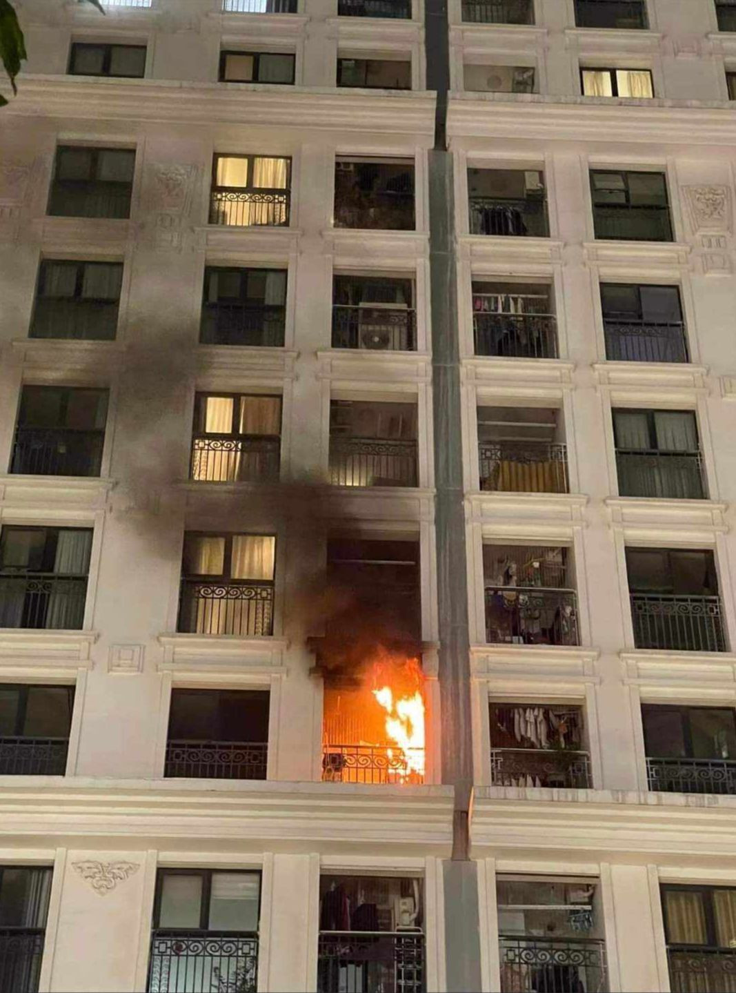 Hiện trường vụ cháy.