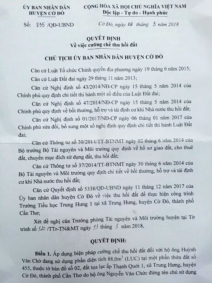 Quyết định cưỡng chế đất sai, Chủ tịch huyện xin lỗi dân ảnh 2