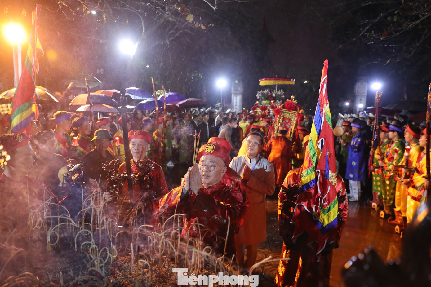 Lễ khai ấn diễn ra trang nghiêm, thành kính. Ảnh: Trọng Tài.