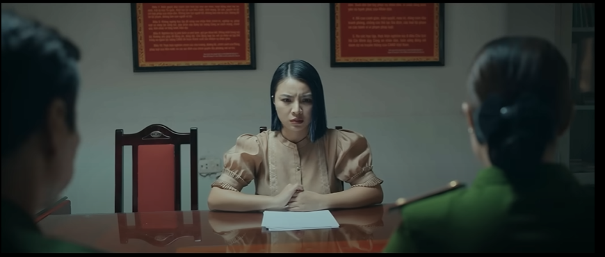 Cảnh hỏi cung trong tập 43 phim Đấu trí. Ảnh: CMH.