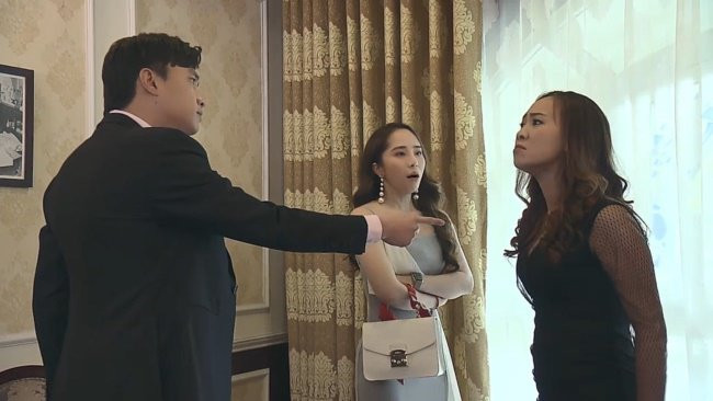 Nhiều câu thoại gây sốt được đưa vào cảnh dằn mặt người thứ ba. Ảnh: CMH.