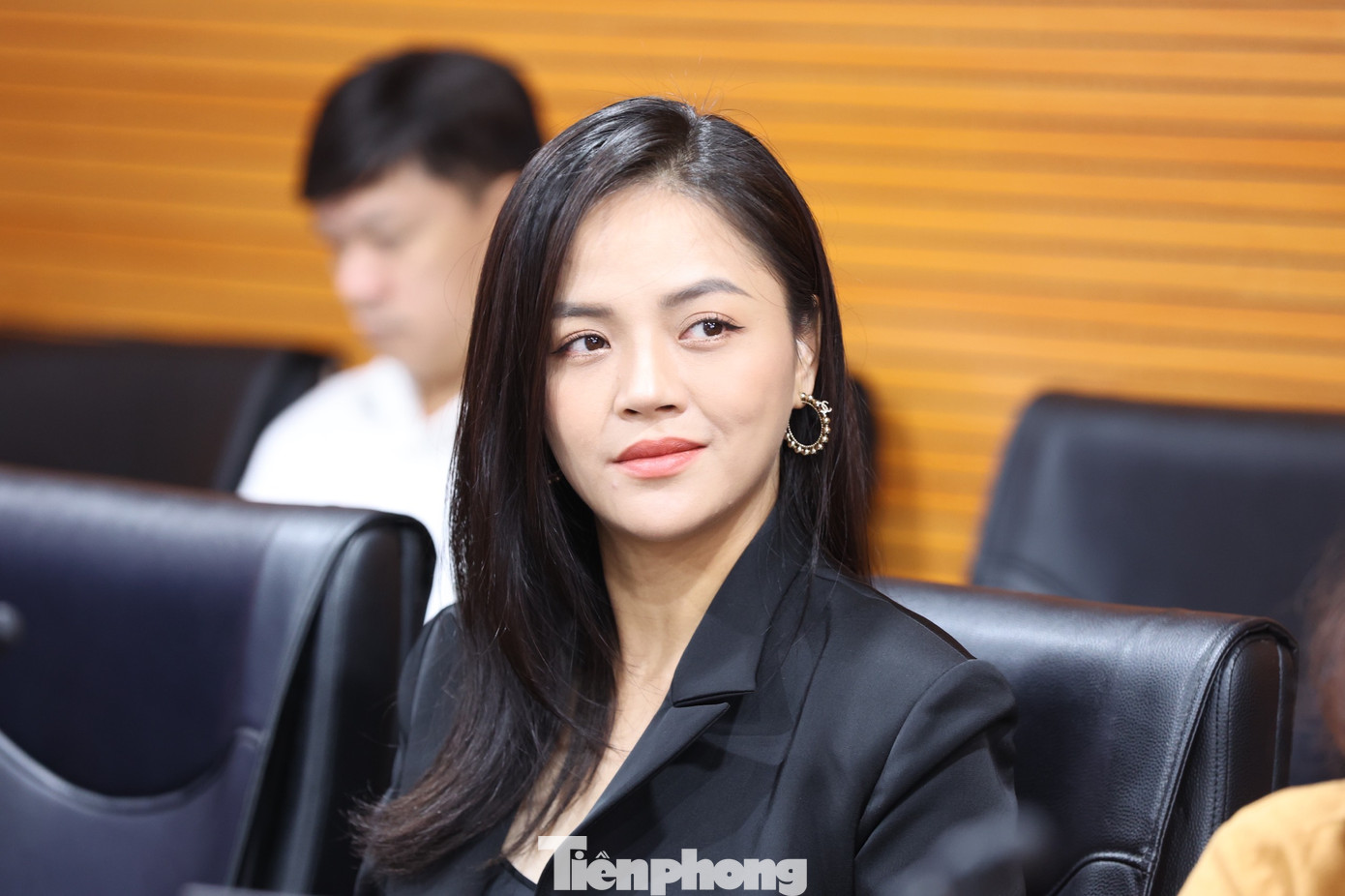 Thu Quỳnh trong buổi tọa đàm tại Báo Tiền Phong. Ảnh: Trọng Tài. Thu Quỳnh trong buổi tọa đàm tại Báo Tiền Phong. Ảnh: Trọng Tài.