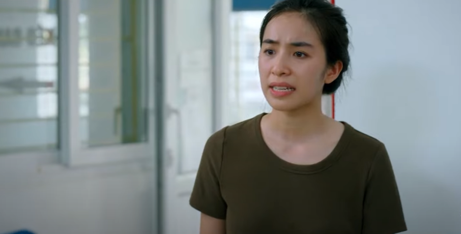 Hoài bức xúc vì Hiếu nghĩ cô tham tiền, bỏ bê chồng con. Ảnh: CMH.