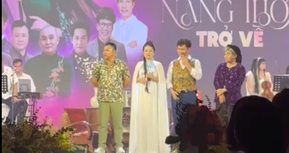 Anh Thơ trổ tài diễn kịch cùng NSND Xuân Bắc, NSND Tự Long và danh hài Xuân Hinh.