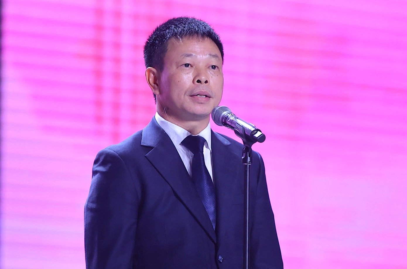 Nhà báo Phùng Công Sưởng - Tổng biên tập báo Tiền Phong - Trưởng Ban tổ chức Hoa hậu Việt Nam 2024. Ảnh: Trọng Tài.