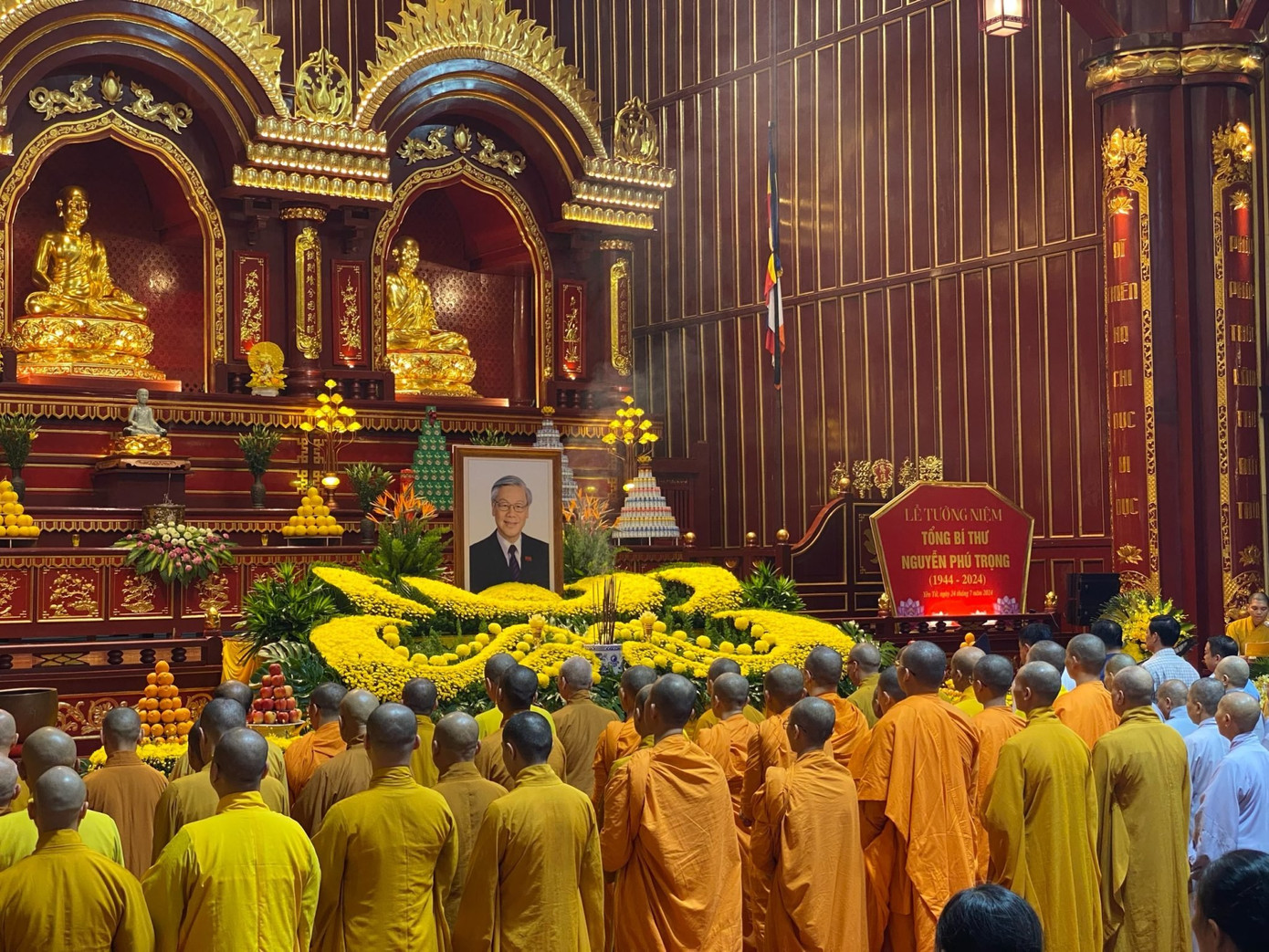 Giáo hội Phật giáo Việt Nam tỉnh Quảng Ninh tổ chức lễ tưởng niệm Tổng Bí thư Nguyễn Phú Trọng. Ảnh: GHPGVN tỉnh Quảng Ninh. Giáo hội Phật giáo Việt Nam tỉnh Quảng Ninh tổ chức lễ tưởng niệm Tổng Bí thư Nguyễn Phú Trọng. Ảnh: GHPGVN tỉnh Quảng Ninh.