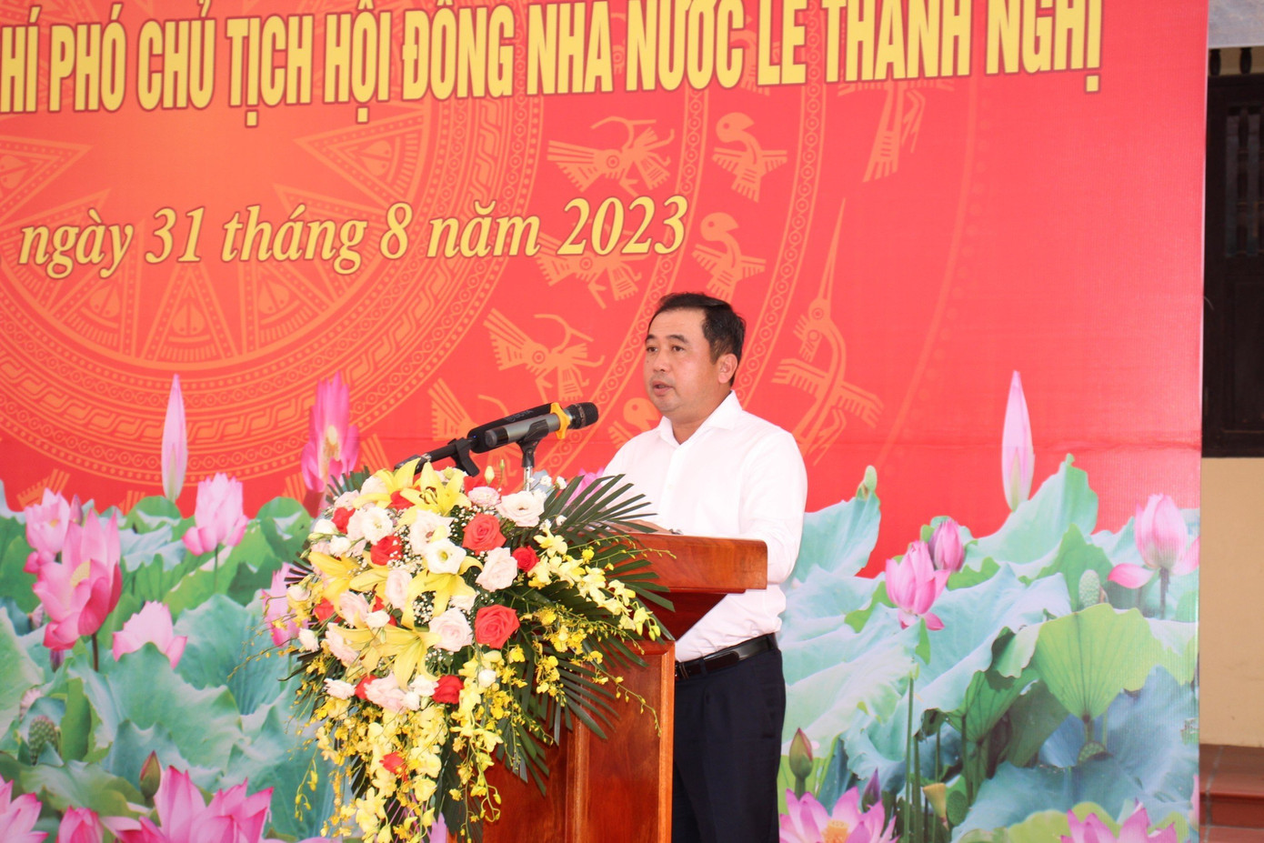 Bí thư Tỉnh ủy Hải Dương Trần Đức Thắng phát biểu tại buổi lễ. Bí thư Tỉnh ủy Hải Dương Trần Đức Thắng phát biểu tại buổi lễ.