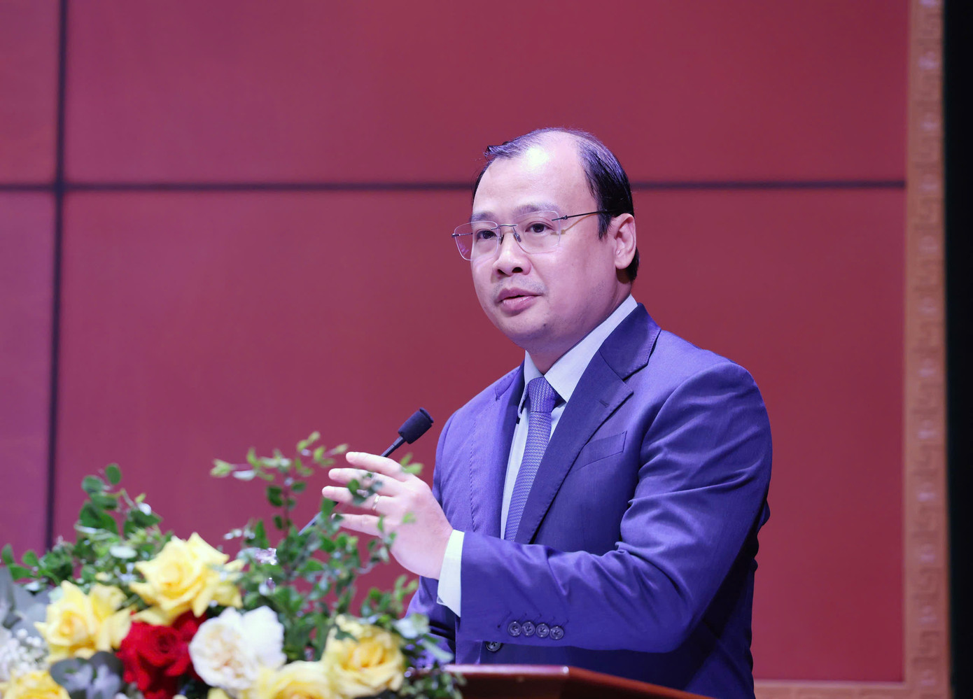 Thứ trưởng Thường trực Bộ VHTTDL Lê Hải Bình phát biểu tại họp báo.