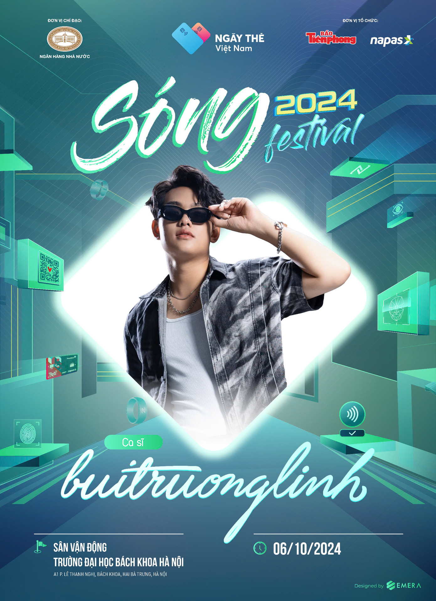 Ngày thẻ Việt Nam 2024 - Sóng Festival còn có sự tham gia của ca sĩ trẻ Bùi Trường Linh - giọng ca nổi tiếng sau chương trình Bài hát hay nhất - Big song big deal năm 2022.