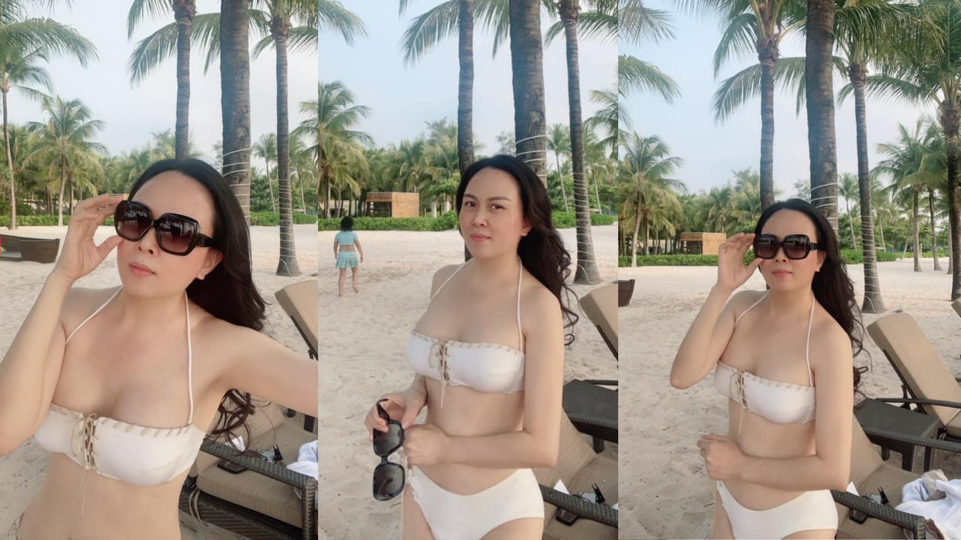 Doanh nhân sinh năm 1977 đăng tải loạt ảnh bikini nóng bỏng ngay sau khi xác nhận chia tay