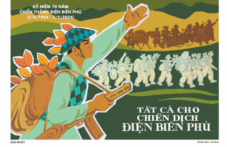 Tranh Tất cả cho chiến dịch Điện Biên Phủ giành giải nhất.