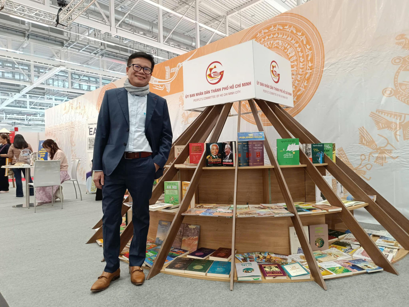 Ông Nguyễn Thành Nam tại Hội sách Frankfurt 2024.