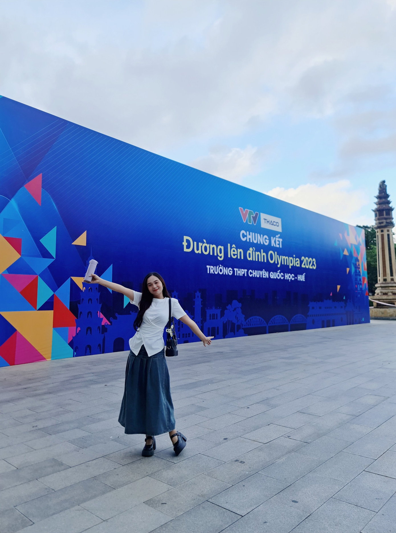 Tuyết Ngân có mặt ở điểm cầu Thừa Thiên - Huế. Ảnh: NVCC.