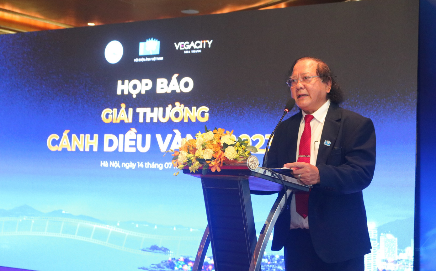Chủ tịch Hội Điện ảnh Việt Nam thông tin về Lễ trao giải Cánh diều 2023. Ảnh: Anh Vũ.