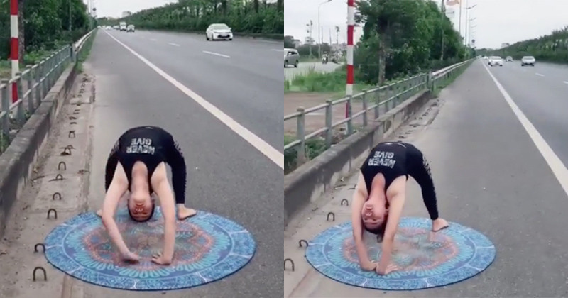 Điểm du lịch, đường cao tốc cũng thành nơi tập yoga. Điểm du lịch, đường cao tốc cũng thành nơi tập yoga.