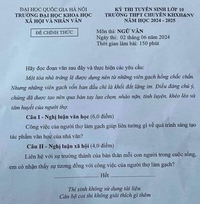 Đề thi gồm 2 câu, thời gian làm bài 150 phút. Đề thi gồm 2 câu, thời gian làm bài 150 phút.
