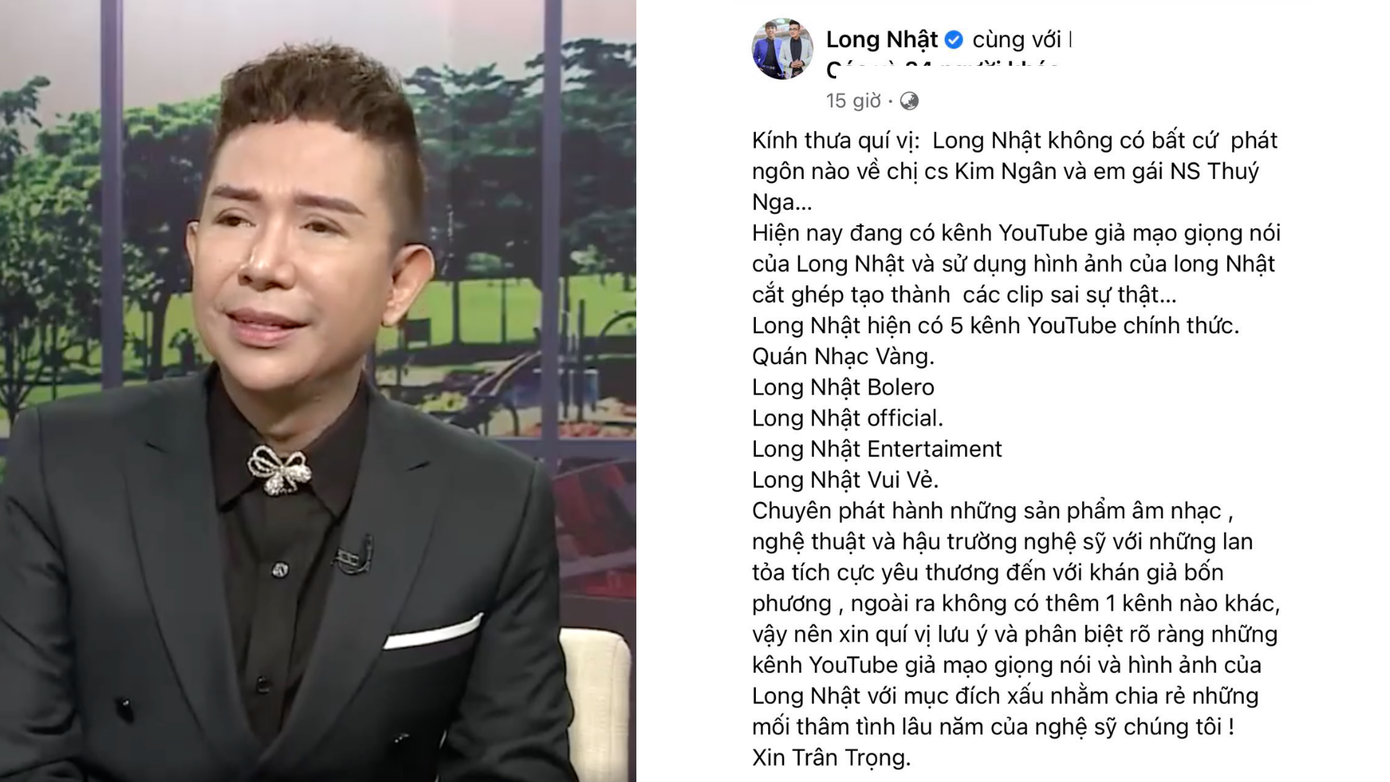 Long Nhật lên tiếng về việc bị giả mạo thông tin.