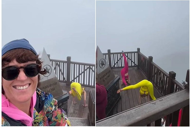 Điểm du lịch, đường cao tốc cũng thành nơi tập yoga. Điểm du lịch, đường cao tốc cũng thành nơi tập yoga.