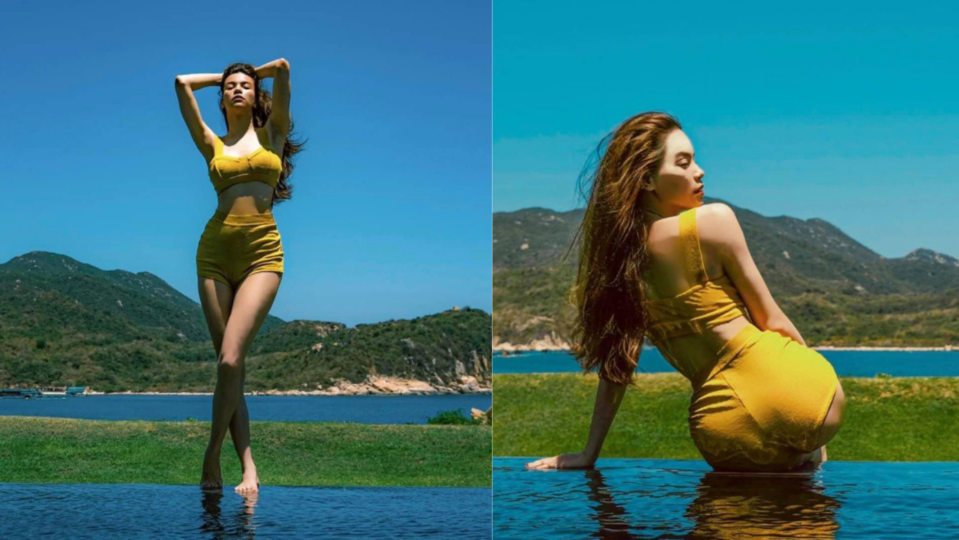 Sau khi sinh em bé, Hồ Ngọc Hà cũng chọn cho mình những bộ bikini cạp cao, vừa kín đáo những vẫn rất &quot;nịnh dáng&quot;