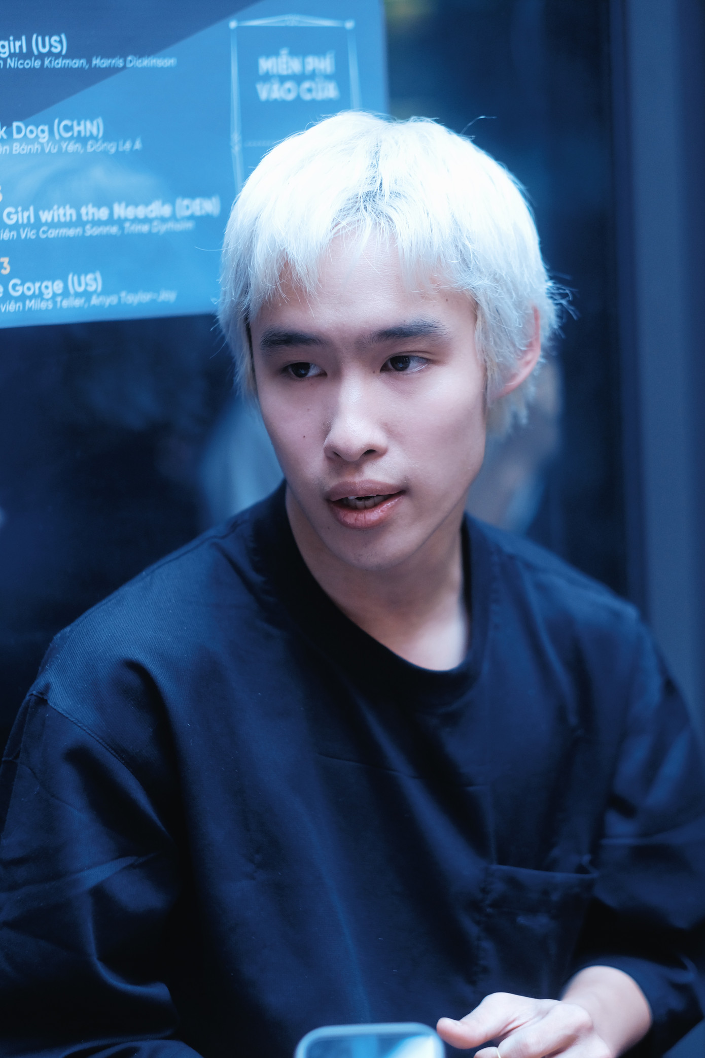 Bùi Thạc Phong từng tuyên bố không bao giờ đóng phim của bố. Ảnh: Hà Trang. Bùi Thạc Phong từng tuyên bố không bao giờ đóng phim của bố. Ảnh: Hà Trang.