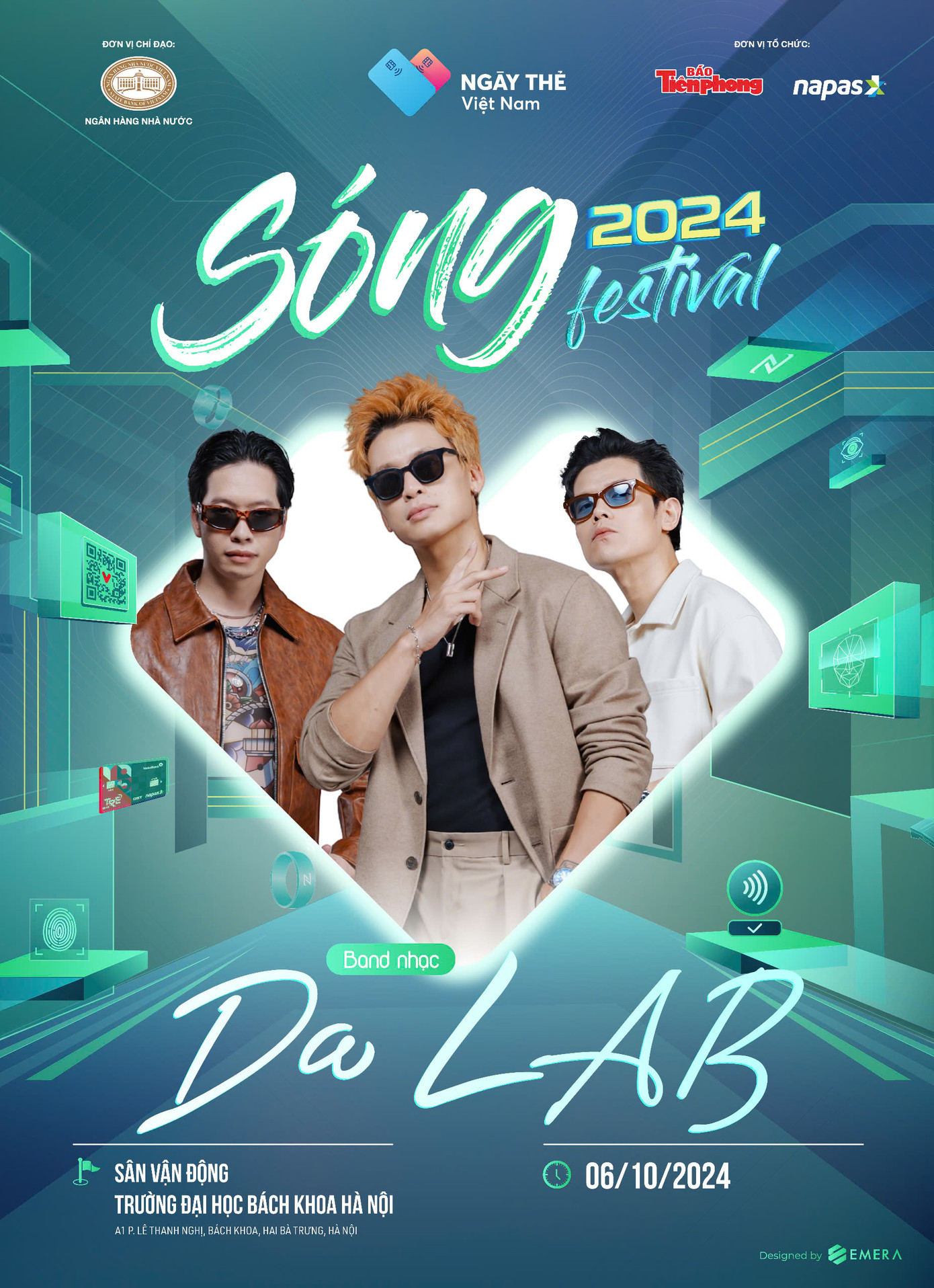 Những nghệ sĩ tài năng của nhóm nhạc Da LAB hội ngộ khán giả Ngày Thẻ Việt Nam 2024 vào ngày 6/10.