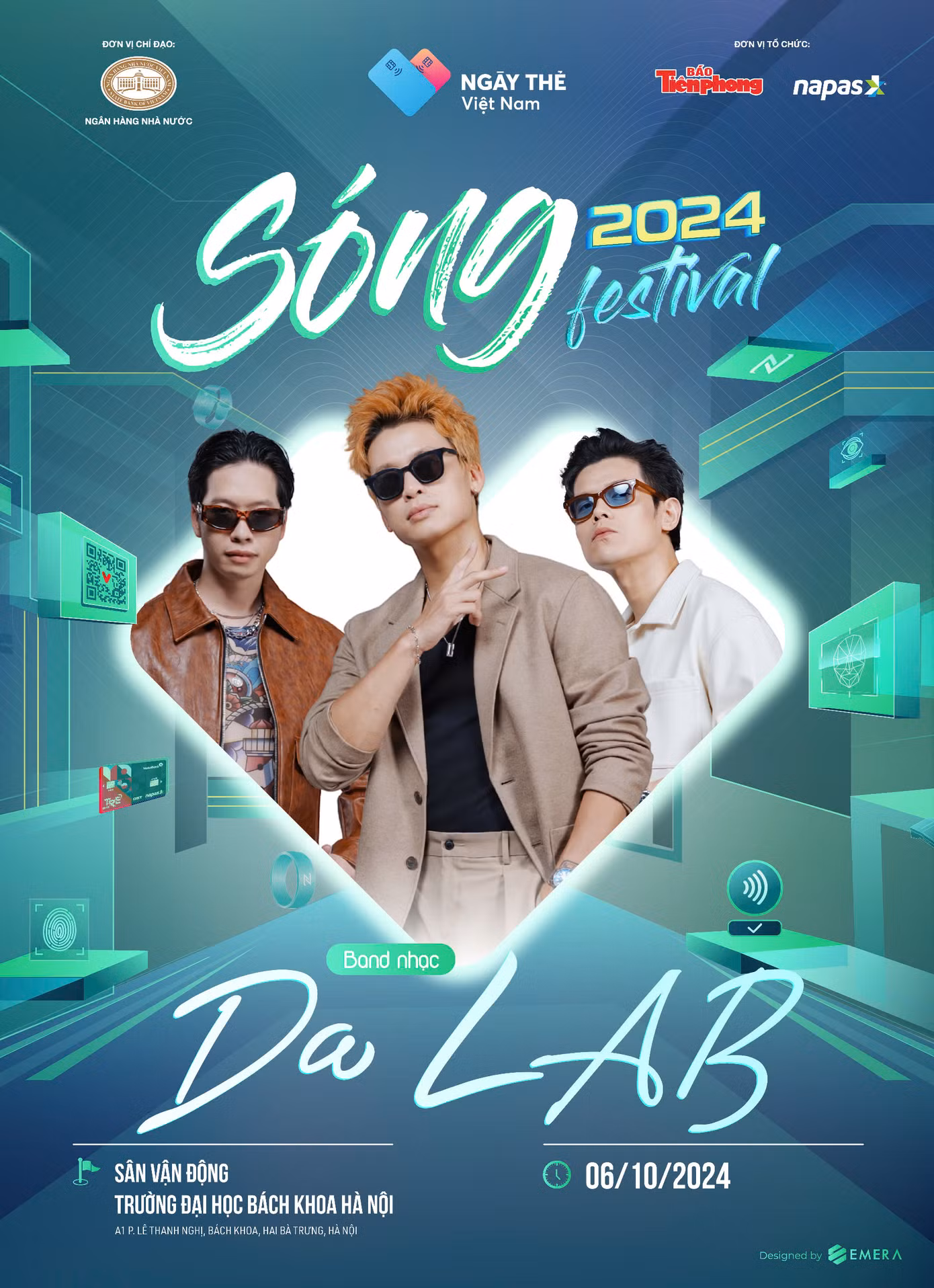 Những nghệ sĩ tài năng của nhóm nhạc Da LAB hội ngộ khán giả Ngày Thẻ Việt Nam 2024 vào ngày 6/10.