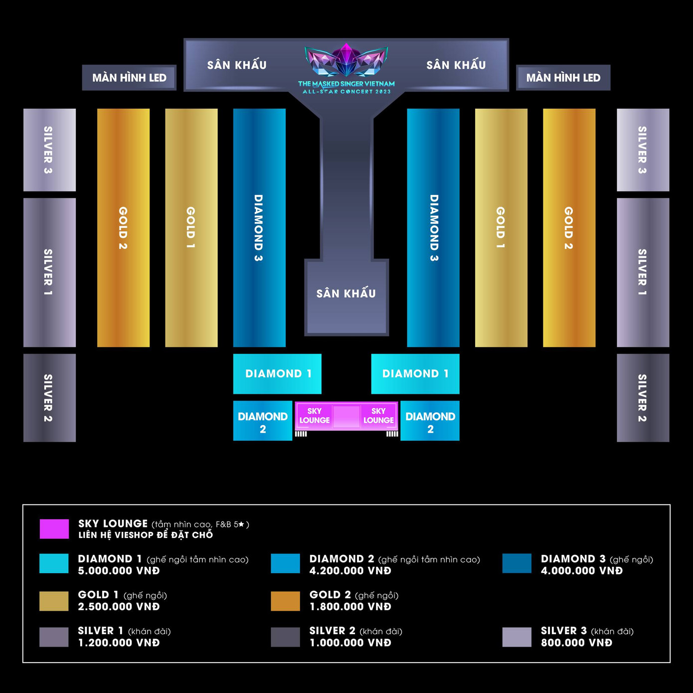The masked singer Vietnam All-star Concert 2023 công bố các hạng vé. The masked singer Vietnam All-star Concert 2023 công bố các hạng vé.