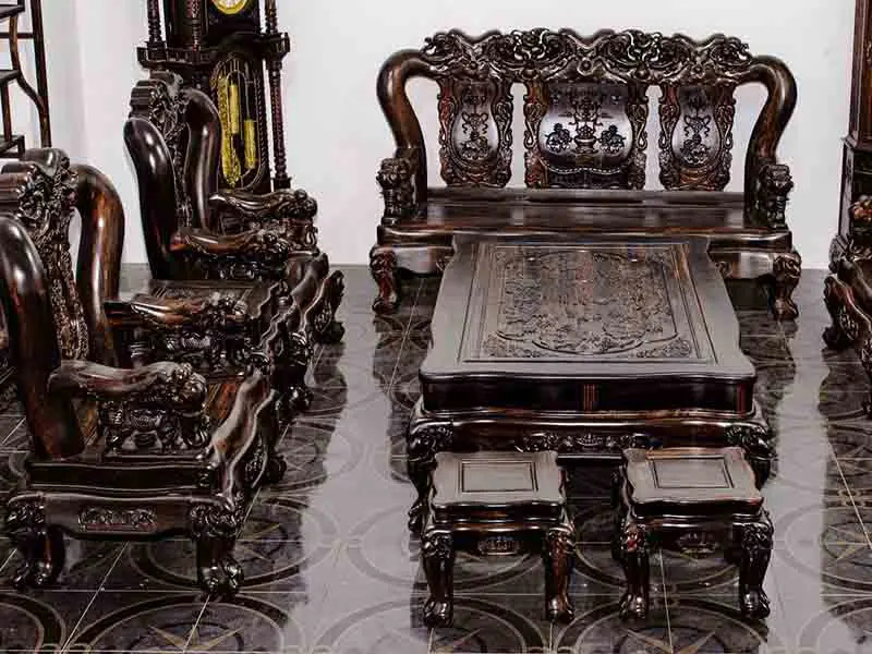 Bàn ghế gỗ trắc Đồng Kỵ.