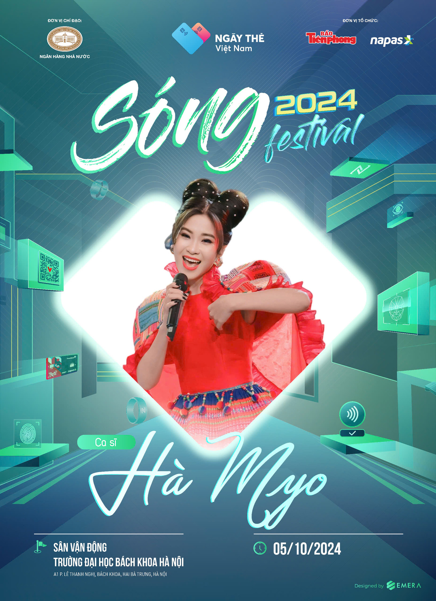 Ở Ngày thẻ Việt Nam 2024 - Sóng Festival, ca sĩ Hà Myo lôi cuốn khán giả với những ca khúc kết hợp xẩm và EDM. Năm nay, nữ ca sĩ không băn khoăn suy nghĩ mà ngay lập tức đồng ý tham gia khi nhận được lời mời của BTC Ngày Thẻ Việt Nam 2024.