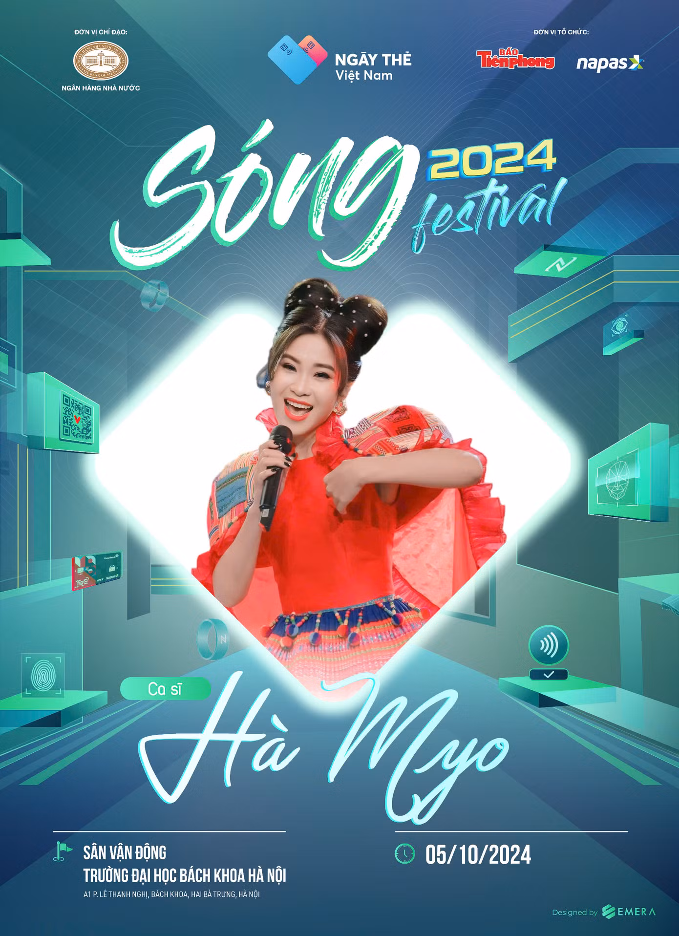 Ở Ngày thẻ Việt Nam 2024 - Sóng Festival, ca sĩ Hà Myo lôi cuốn khán giả với những ca khúc kết hợp xẩm và EDM. Năm nay, nữ ca sĩ không băn khoăn suy nghĩ mà ngay lập tức đồng ý tham gia khi nhận được lời mời của BTC Ngày Thẻ Việt Nam 2024.