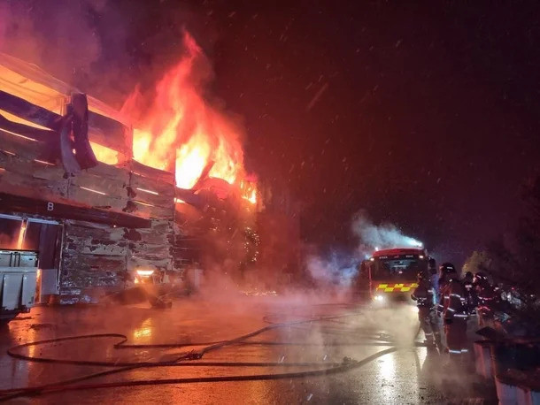 Hỏa hoạn ở phim trường Donggung. Ảnh: Lực lượng cứu hỏa Yeoncheon. Hỏa hoạn ở phim trường Donggung. Ảnh: Lực lượng cứu hỏa Yeoncheon.