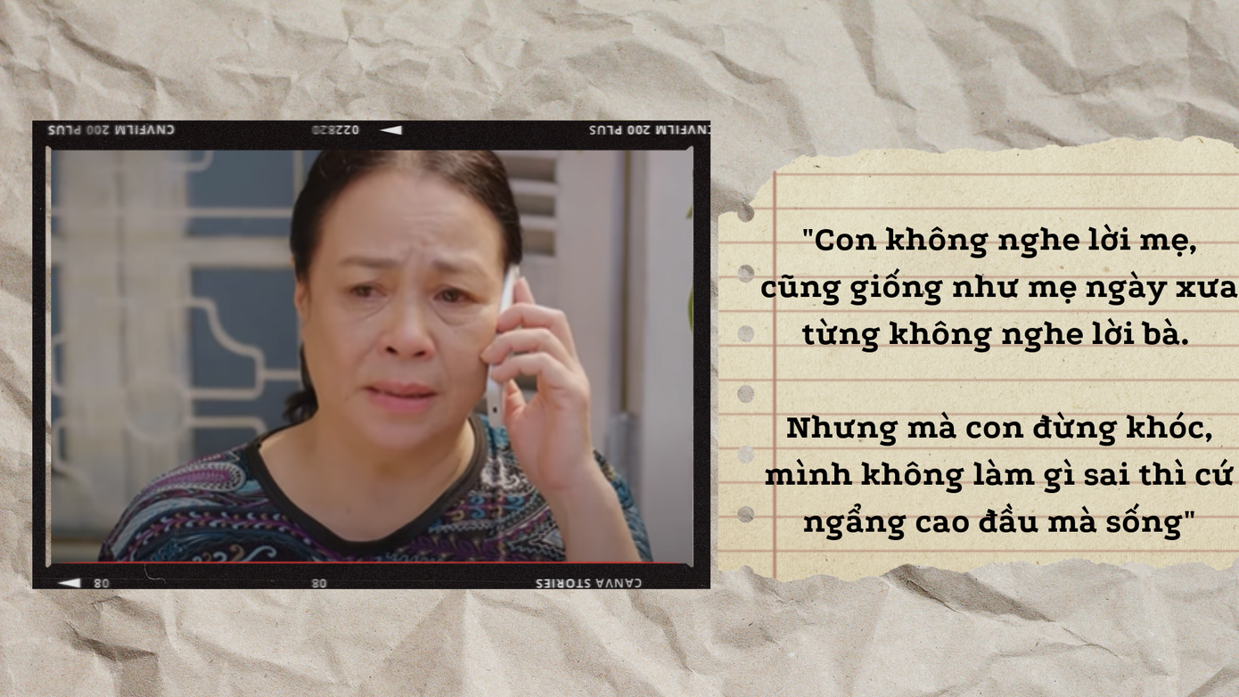 Sau khi biết chuyện con gái lớn bị mẹ chồng đánh, bà Nga không khỏi xót xa và gọi điện thoại an ủi Vân Khánh (Lan Phương).