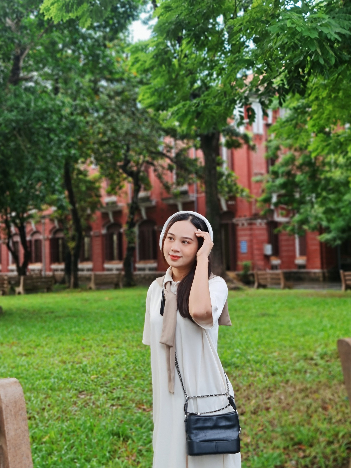 Tuyết Ngân có mặt ở điểm cầu Thừa Thiên - Huế. Ảnh: NVCC.