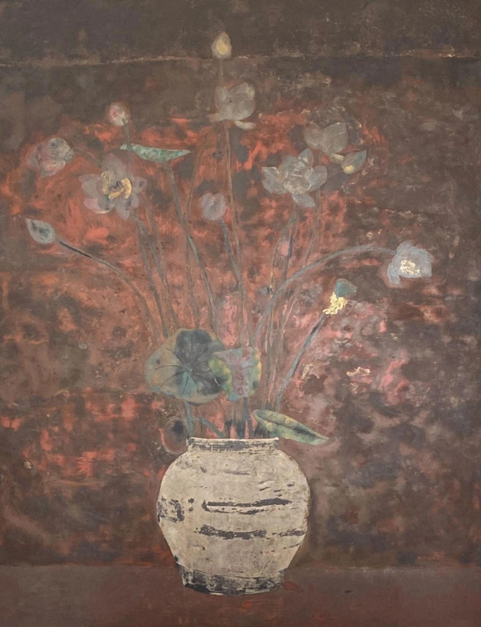 Bức Hoa sen của của Nguyễn Thị Quế. Bức Hoa sen của của Nguyễn Thị Quế.