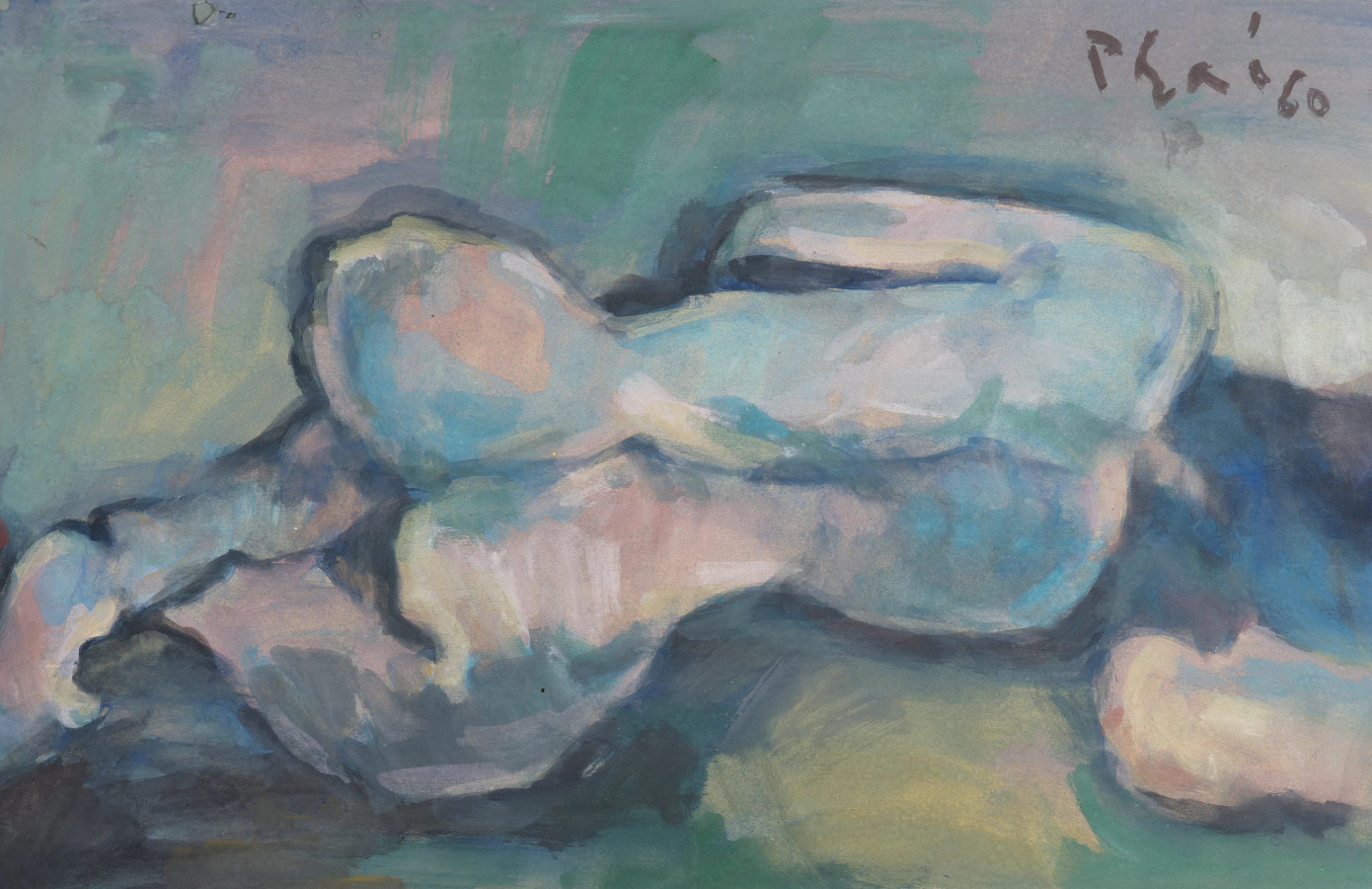 Tranh của họa sĩ Bùi Xuân Phái (trái) và Nguyễn Trung cũng được rao bán trong phiên ngày 4/10.