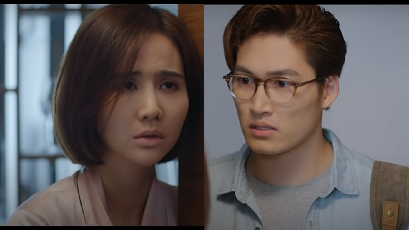 Vân Trang kiệt sức sau một đêm dầm mưa.