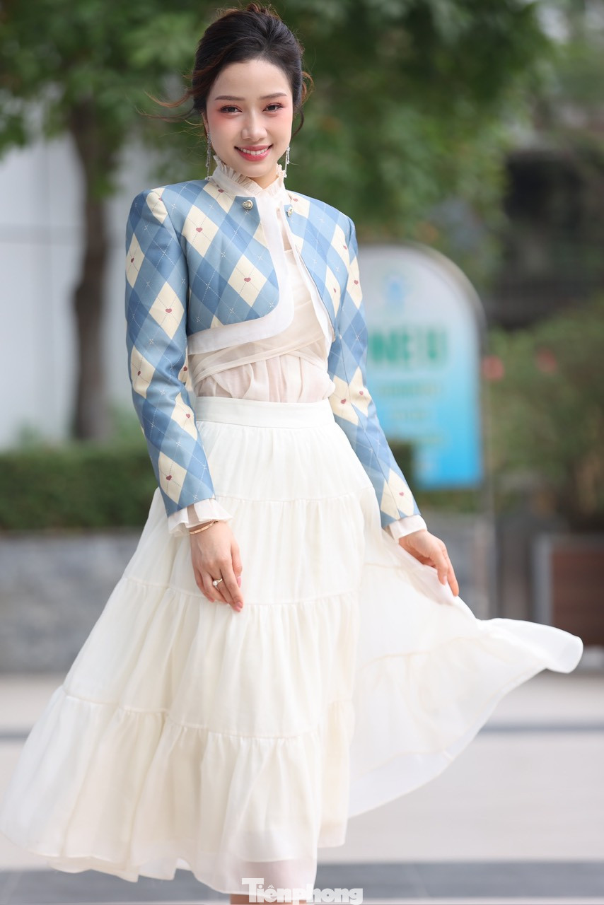 Ngọc Mai bày tỏ niềm vui khi đồng hành với chương trình do báo Tiền Phong tổ chức. Ảnh: Trọng Tài.