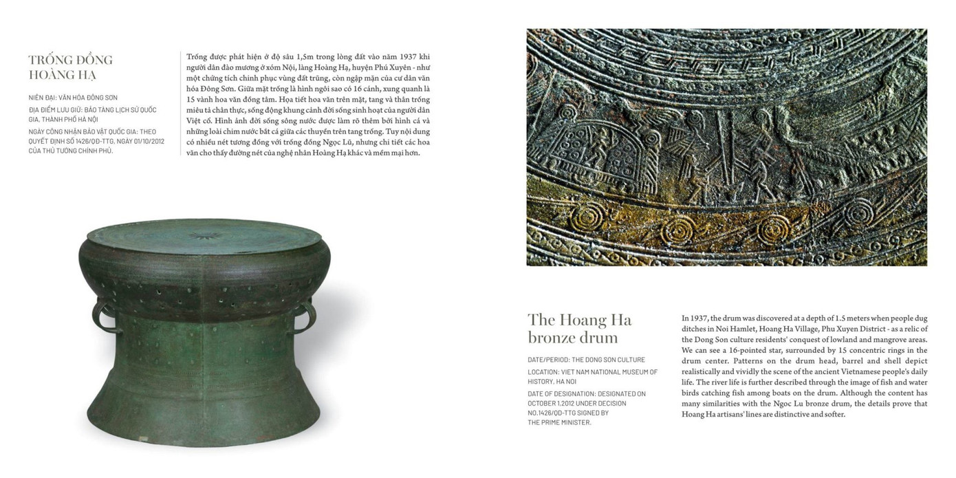 Kèm theo những thông tin cô đọng đó là hình ảnh của từng bảo vật.