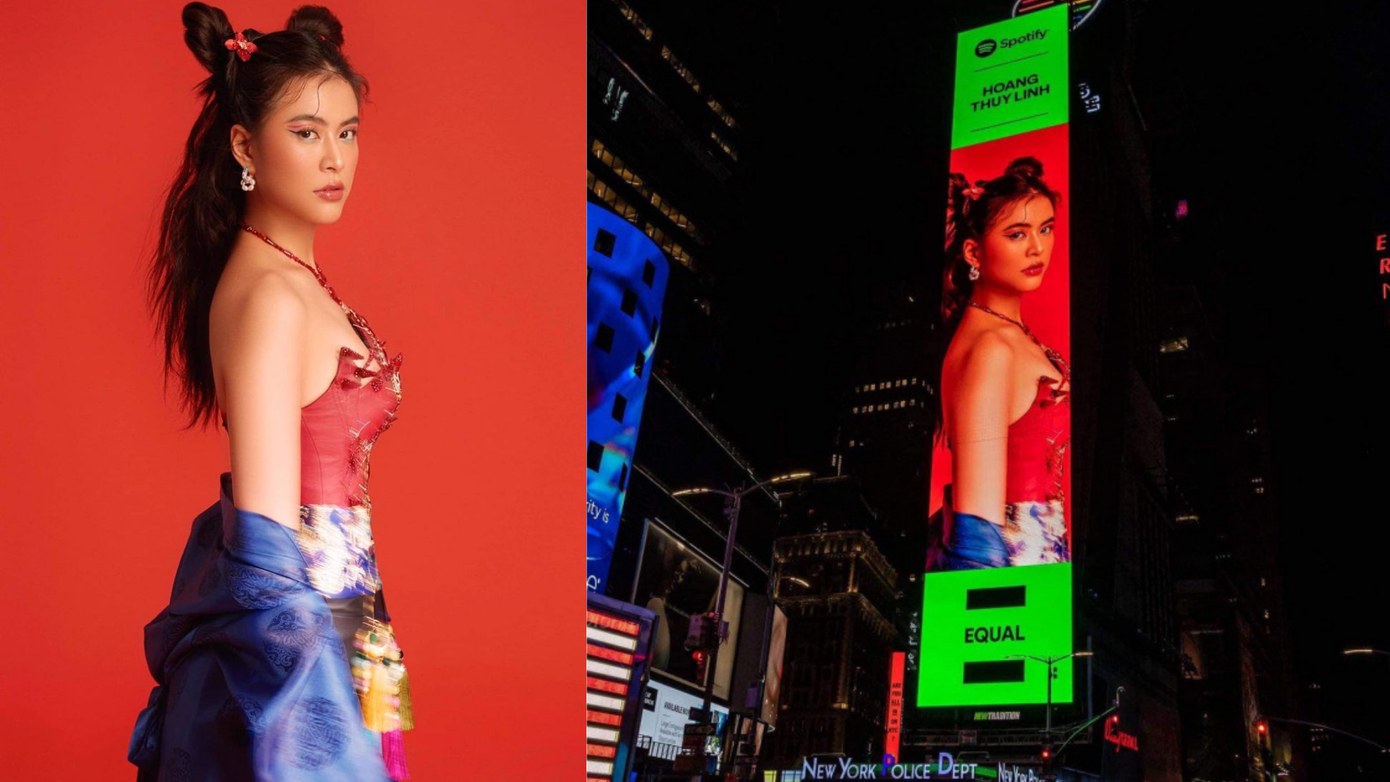 Hình ảnh Hoàng Thùy Linh mặc áo yếm đỏ, búi tóc cao đậm chất Á Đông xuất hiện tại địa danh nổi tiếng của Mỹ. Hình ảnh Hoàng Thùy Linh mặc áo yếm đỏ, búi tóc cao đậm chất Á Đông xuất hiện tại địa danh nổi tiếng của Mỹ.