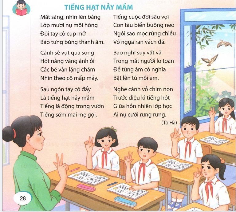 Bài thơ in trong sách Tiếng Việt lớp 5, bộ sách Kết nối tri thức với cuộc sống.
