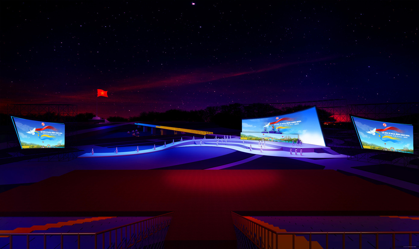 Hình ảnh phối cảnh chương trình nghệ thuật khai mạc lễ hội.
