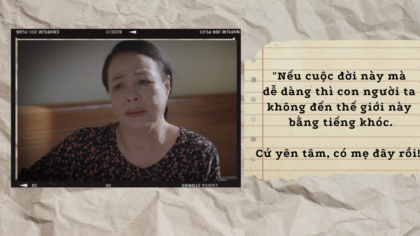 Chồng mất sớm, bà Nga một mình với gánh bún riêu nuôi ba con gái nên người. Bà dạy các con rằng cuộc sống không hề dễ dàng nhưng cũng luôn khẳng định mình là điểm tựa vững chắc cho các con.