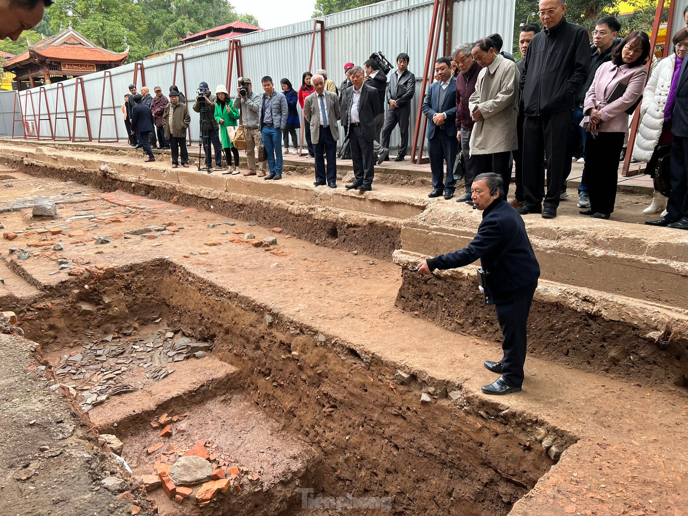 Khảo cổ học tại khu vực nền điện Kính Thiên năm 2023 đã thu được những kết quả vô cùng quan trọng. Ảnh: Nguyên Khánh.