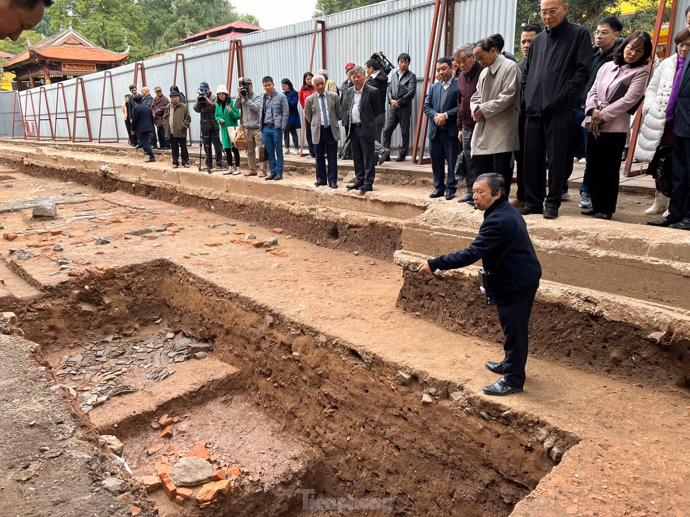 Khảo cổ học tại khu vực nền điện Kính Thiên năm 2023 đã thu được những kết quả vô cùng quan trọng. Ảnh: Nguyên Khánh.