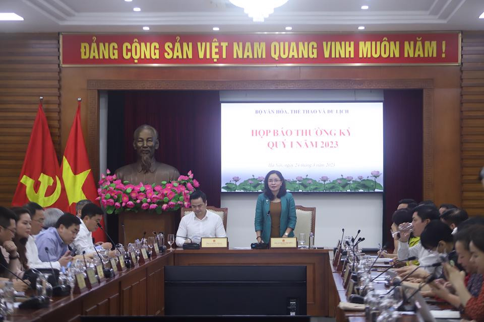 Vướng mắc ở Hãng phim truyện Việt Nam được đề cập trong họp báo thường kỳ quý I 2023 của Bộ VHTTDL. Ảnh: LẠI TẤN.