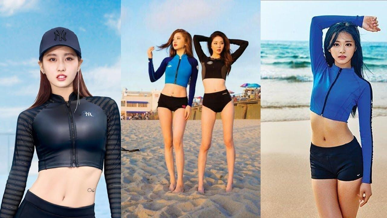 Các cô nàng TWICE khỏe khắn, năng động trong những bộ bikini tay dài