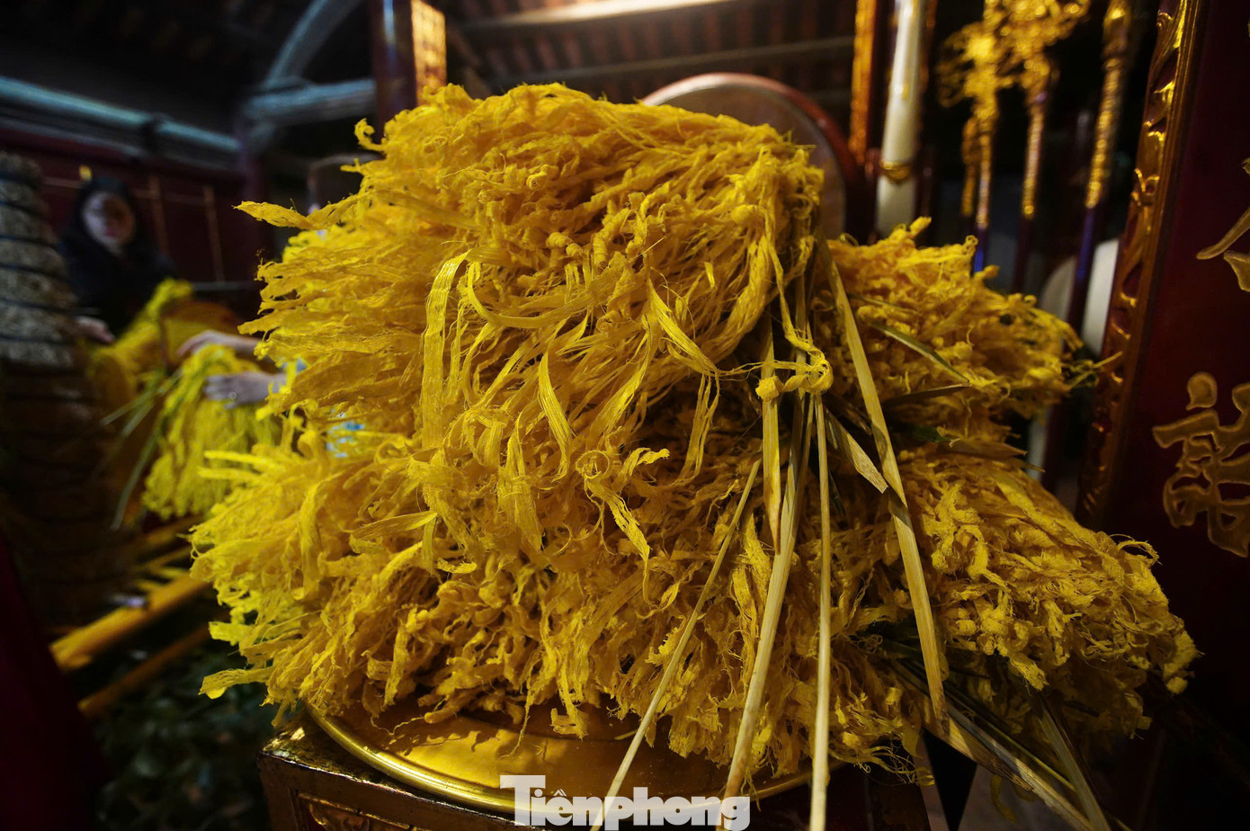 Cận cảnh giò hoa tre ở lễ hội.