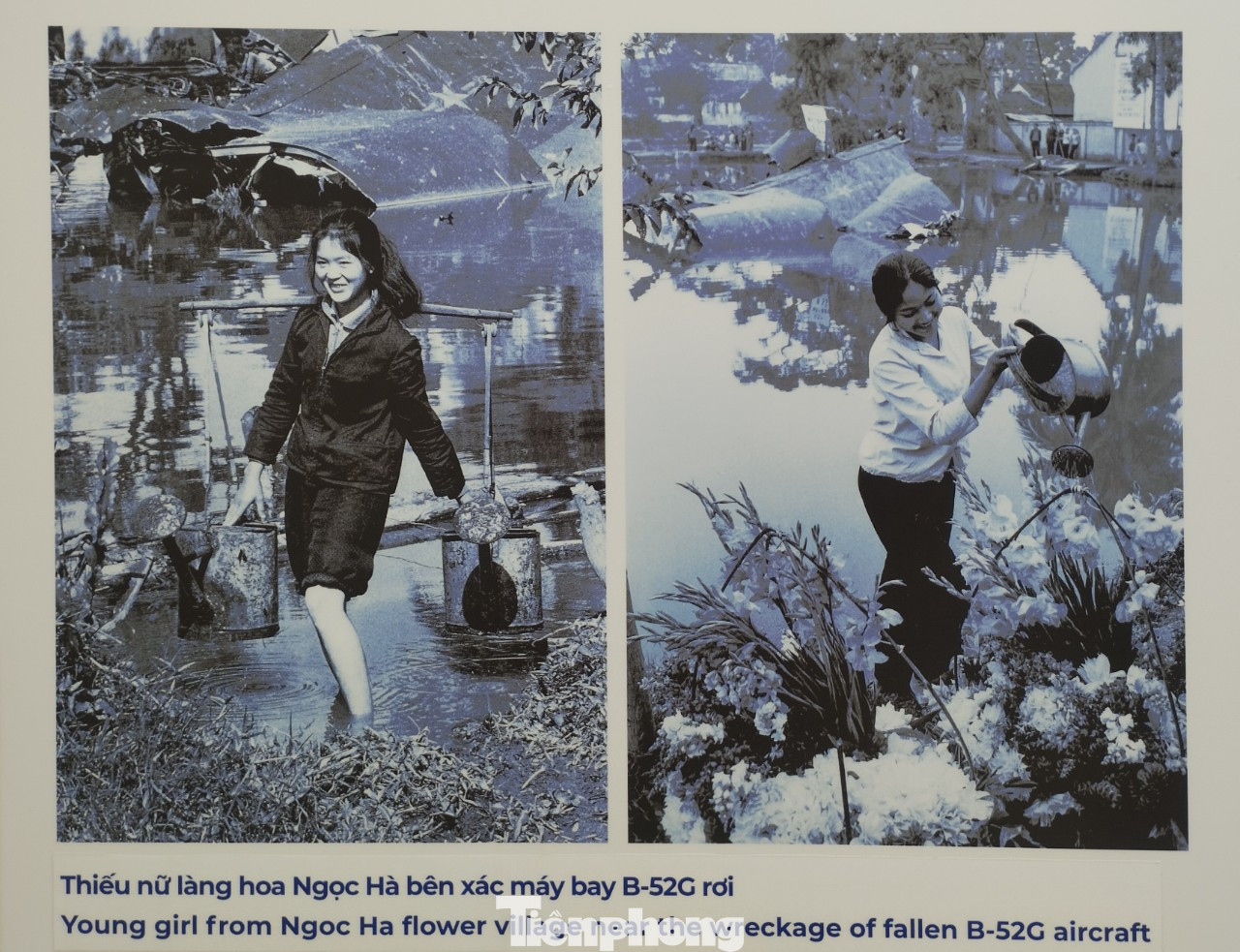 Hồ Hữu Tiệp xưa (trái) và nay. Đây là địa danh thuộc quận Ba Đình, Hà Nội ghi dấu chiến công xuất sắc của quân và dân Thủ đô trong chiến dịch Điện Biên Phủ trên không tháng 12/1972. Đơn vị bắn rơi chiếc B-52G đêm 27/12 là Tiểu đoàn 72, Trung đoàn 285 Tên lửa Phòng không. Sau khi bị tên lửa bắn trúng, máy bay B-52G nổ tung thành nhiều mảnh rơi xuống làng hoa Ngọc Hà, phần lớn thân và cánh máy bay rơi xuống hồ Hữu Tiệp. Năm 1992, hồ Hữu Tiệp được xếp hạng Di tích lịch sử cấp Quốc gia.