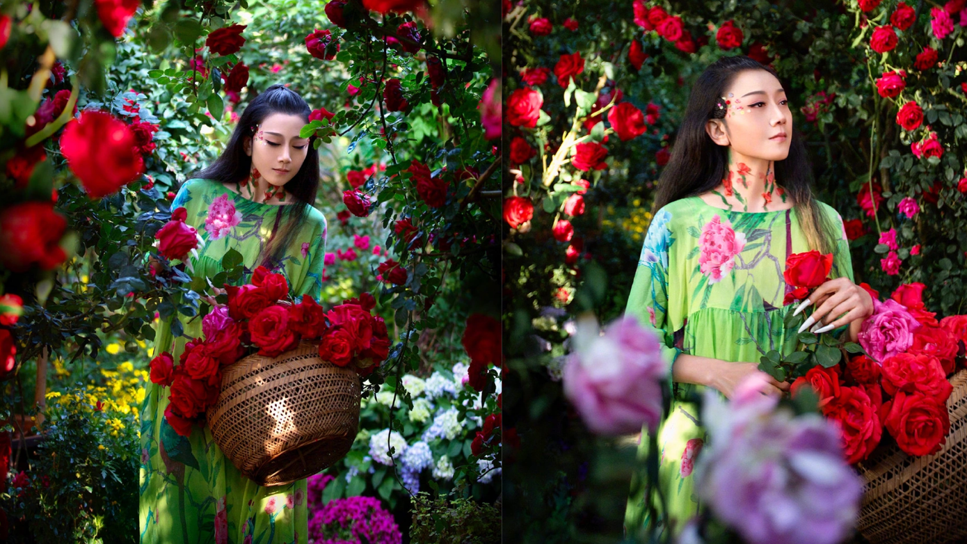 Khoảnh khắc Dương Lệ Bình trong vườn nhà được đăng tải mùa hè năm 2020 Khoảnh khắc Dương Lệ Bình trong vườn nhà được đăng tải mùa hè năm 2020